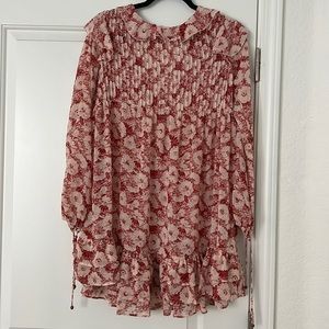 NWT Free People Mini Floral Long Sleeve Dress